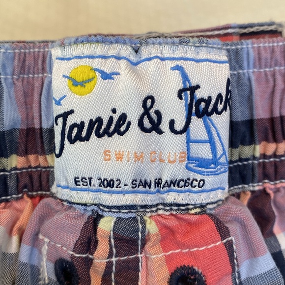 Janie and Jack Plaid Swim Trunks - Picture 3 of 11